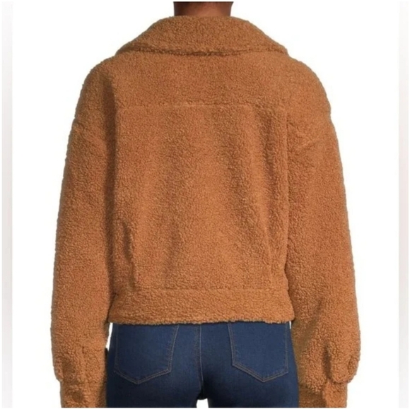 SANCTUARY cropped shearling jacket coat - Picture 2 of 6